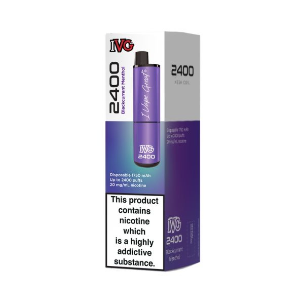 IVG 2400 Blackcurrant Menthol 20mg