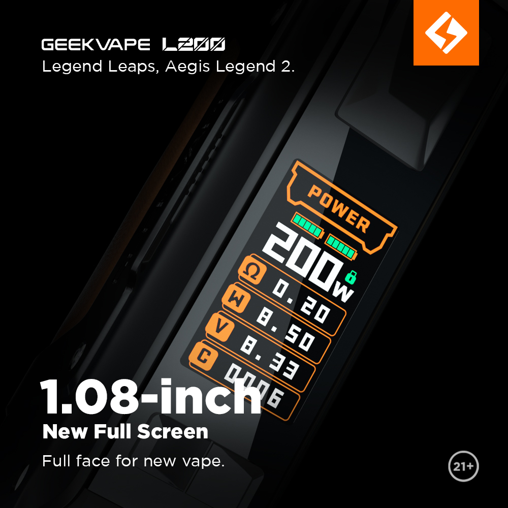 Geekvape - Aegis Legend 2 Screen Size