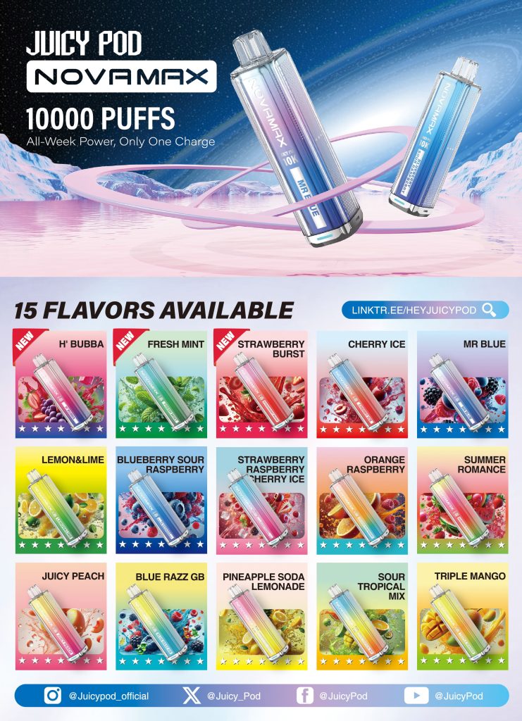Juicy Pod 10k Flavour Guide