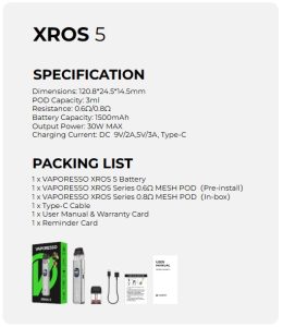 Xros 5 Packing List