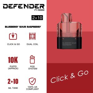 Defender 10K Pod Blueberry Sour Raspberry