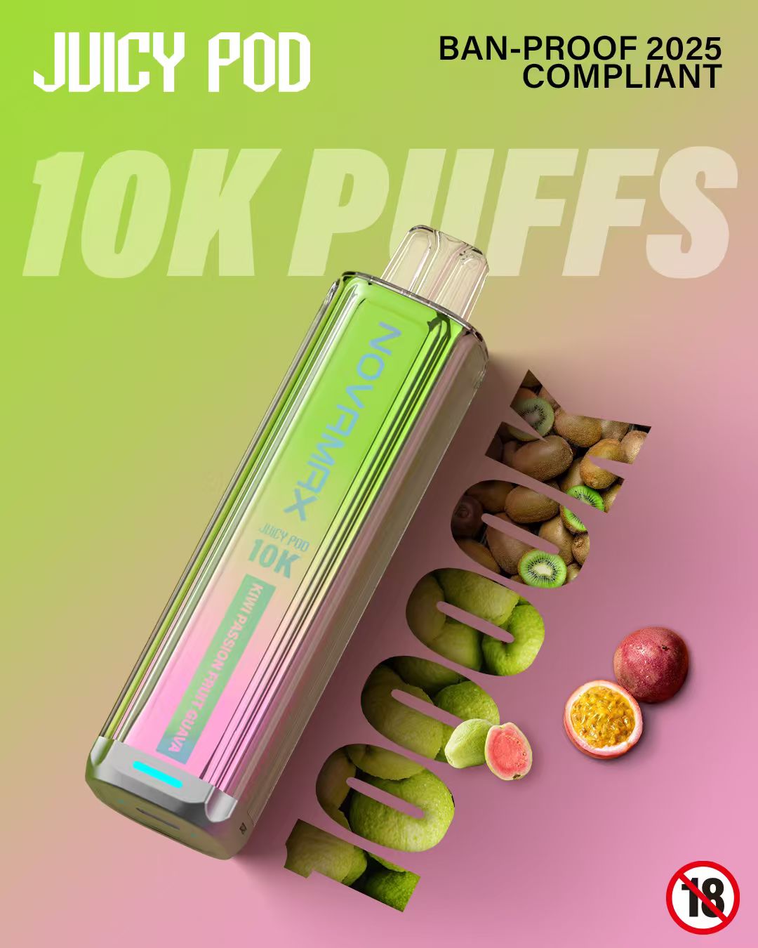 Kiwi Passion Fruit Guava Novamax 10k Kiwi Passion Fruit Guava Novamax 10k