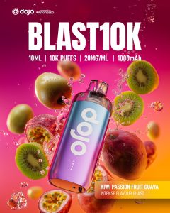 Dojo blast 10k Kiwi Passion Fruit Guava Flavour Poster