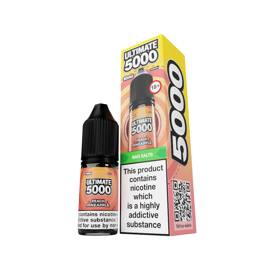 Ultimate 5000 Peach Pineapple Box and Bottle