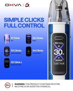 OXVA Xlim Pro 3 Close Up on Screen Display