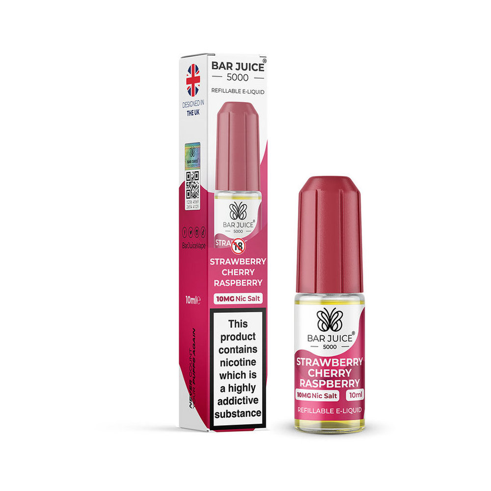 Bar Juice 5000 Bar Salts Strawberry Cherry Raspberry