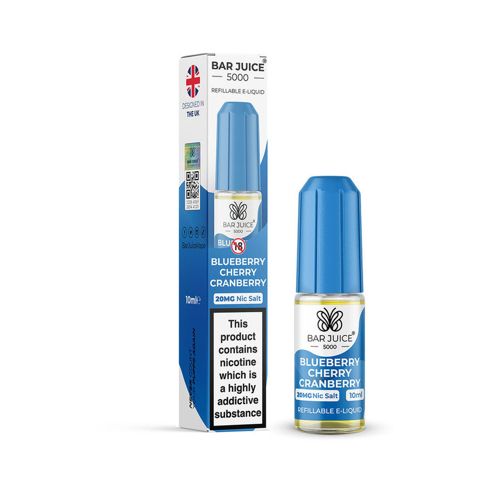 Bar Juice 5000 Bar Salts Blueberry Cherry Cranberry