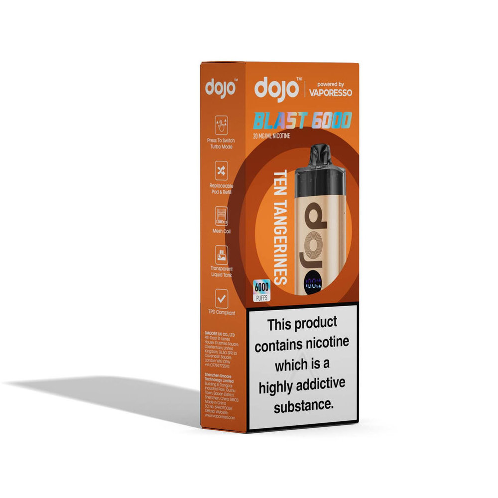 Vaporesso DOJO Blast 6000 Device Ten Tangerines